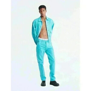 NEW! Calvin Klein Men's 36W 30L Relaxed Straight-Fit Cotton Jeans NWT $98